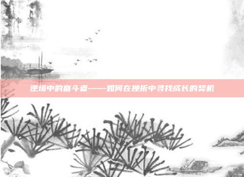 逆境中的奋斗者——如何在挫折中寻找成长的契机