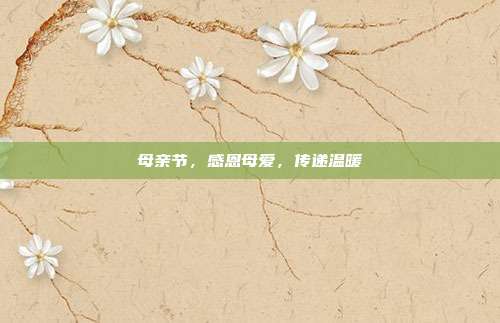 母亲节,感恩母爱,传递温暖