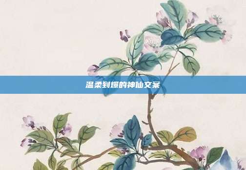 温柔到爆的神仙文案