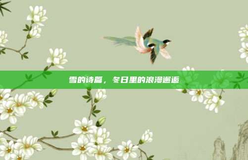 雪的诗篇,冬日里的浪漫邂逅