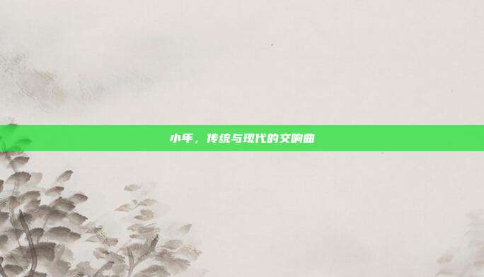 小年,传统与现代的交响曲