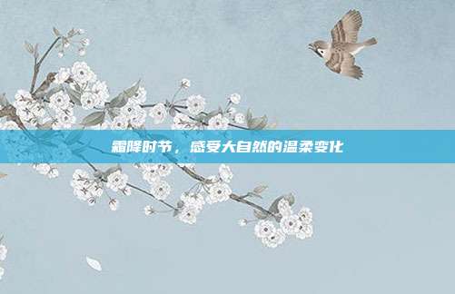 霜降时节,感受大自然的温柔变化