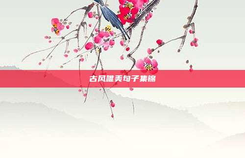 古风唯美句子集锦