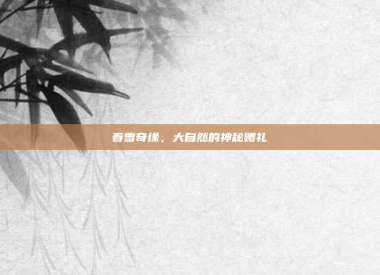 春雪奇缘，大自然的神秘赠礼