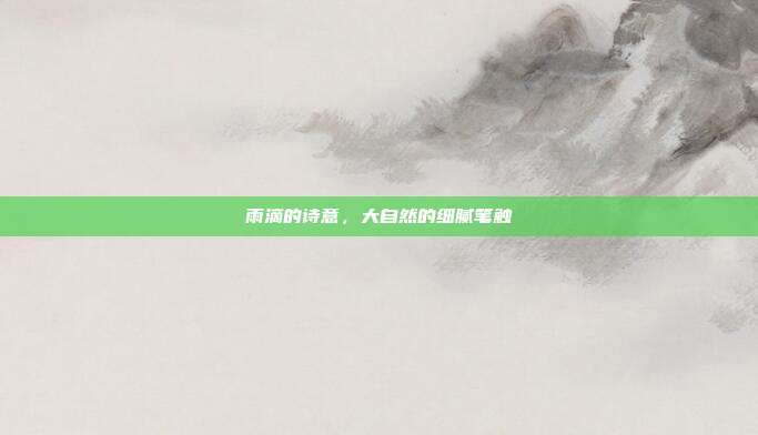 雨滴的诗意,大自然的细腻笔触