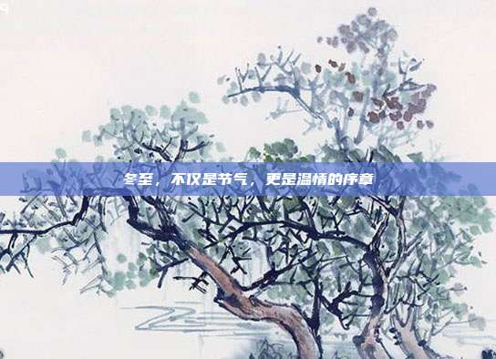 冬至,不仅是节气,更是温情的序章