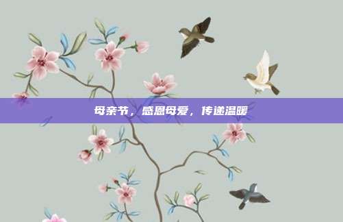 母亲节,感恩母爱,传递温暖