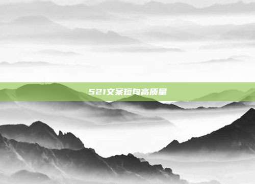 521文案短句高质量