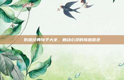 伤感经典句子大全，触动心灵的情感语录