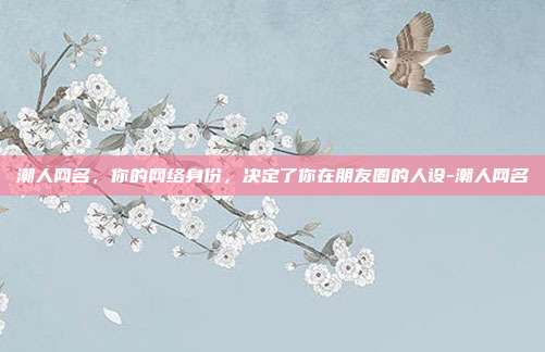 潮人网名，你的网络身份，决定了你在朋友圈的人设-潮人网名