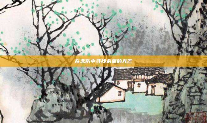 在悲伤中寻找希望的光芒