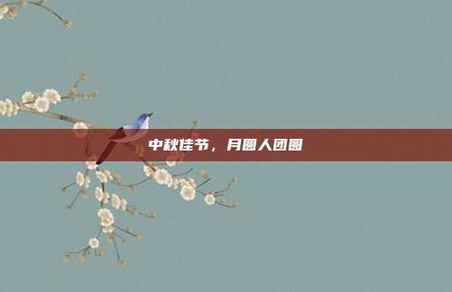 中秋佳节，月圆人团圆