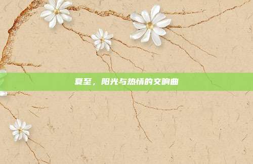 夏至，阳光与热情的交响曲