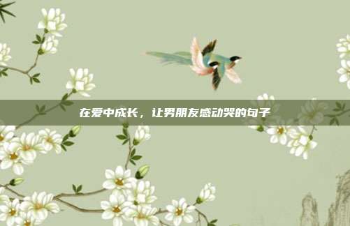 在爱中成长，让男朋友感动哭的句子