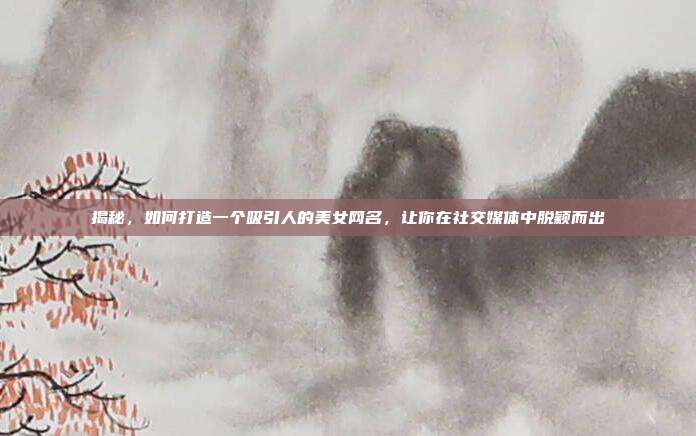 揭秘，如何打造一个吸引人的美女网名，让你在社交媒体中脱颖而出