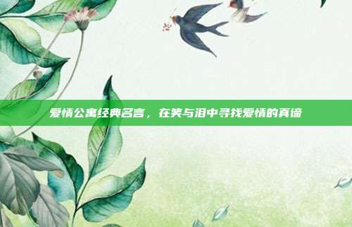 爱情公寓经典名言，在笑与泪中寻找爱情的真谛