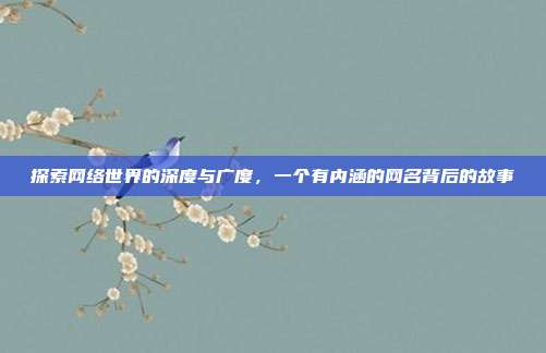 探索网络世界的深度与广度，一个有内涵的网名背后的故事