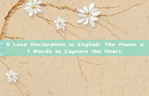 A Love Declaration in English: The Power of Words to Capture the Heart