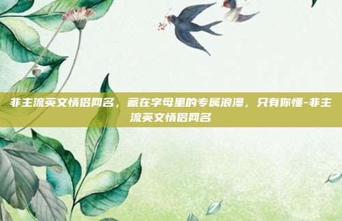 非主流英文情侣网名，藏在字母里的专属浪漫，只有你懂-非主流英文情侣网名
