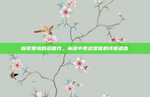 探索爱情的多面性，英语中表达爱意的诗意语言