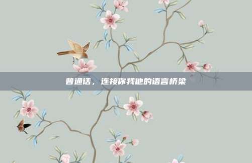 普通话,连接你我他的语言桥梁