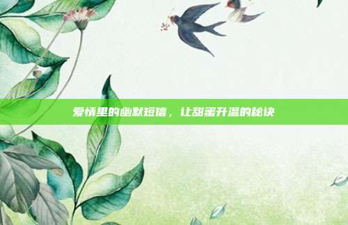 爱情里的幽默短信,让甜蜜升温的秘诀