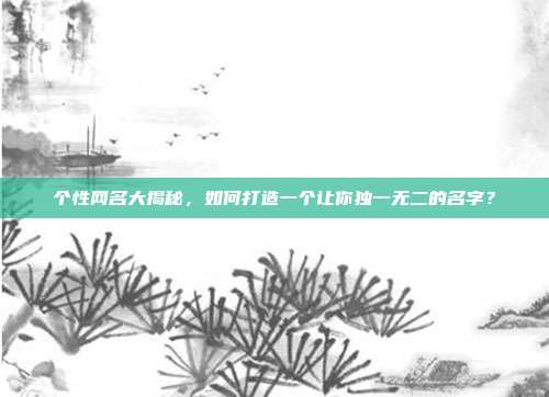 个性网名大揭秘,如何打造一个让你独一无二的名字?