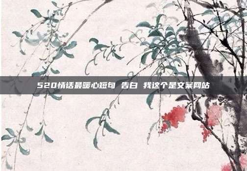 520情话最暖心短句 告白 我这个是文案网站