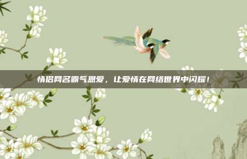 情侣网名霸气恩爱,让爱情在网络世界中闪耀!