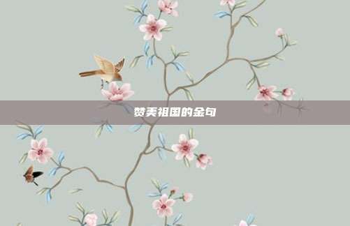 赞美祖国的金句
