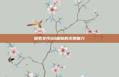探索女性QQ昵称的无限魅力