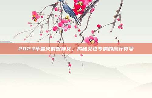 2023年最火的昵称女，揭秘女性专属的流行符号