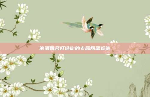 浪漫网名打造你的专属甜蜜标签