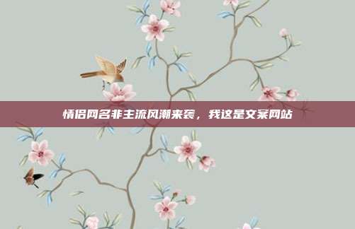 情侣网名非主流风潮来袭,我这是文案网站