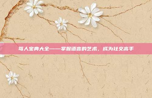 骂人宝典大全——掌握语言的艺术,成为社交高手