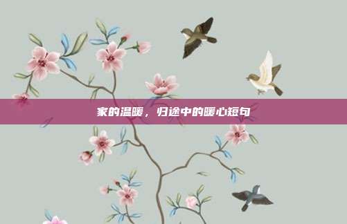 家的温暖,归途中的暖心短句