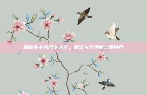 揭秘非主流名字大全,潮流与个性的完美融合