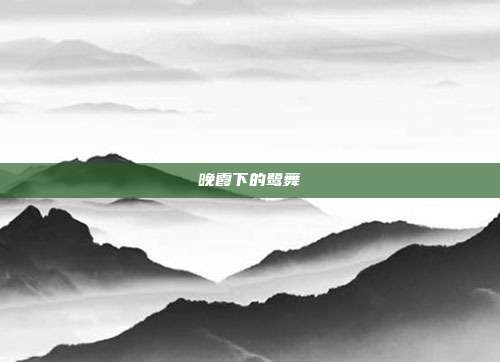 晚霞下的鹭舞