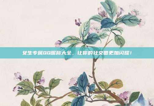 女生专属QQ昵称大全，让你的社交圈更加闪耀！