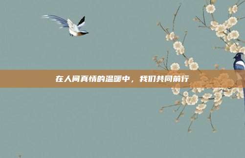 在人间真情的温暖中，我们共同前行