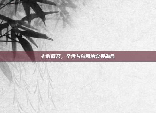 七彩网名,个性与创意的完美融合