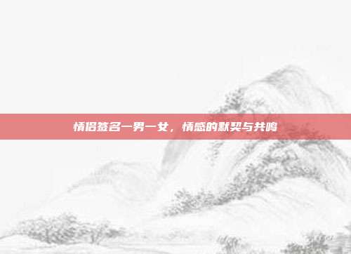 情侣签名一男一女,情感的默契与共鸣
