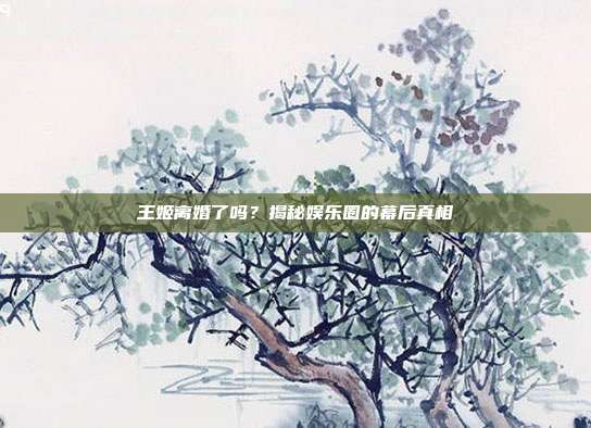 王姬离婚了吗?揭秘娱乐圈的幕后真相