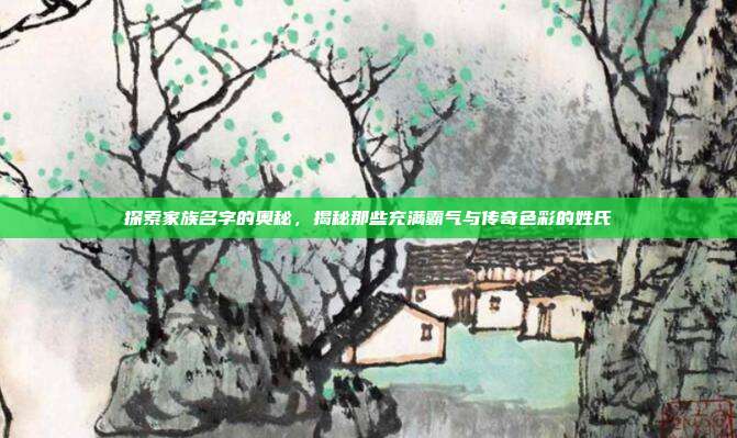 探索家族名字的奥秘,揭秘那些充满霸气与传奇色彩的姓氏