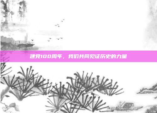建党100周年,我们共同见证历史的力量