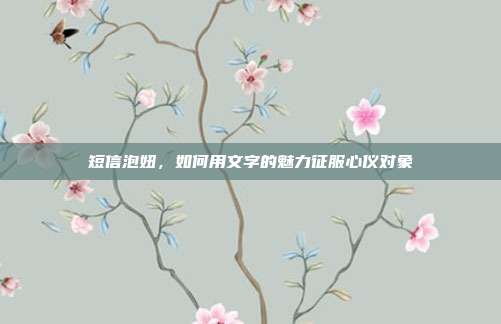 短信泡妞,如何用文字的魅力征服心仪对象