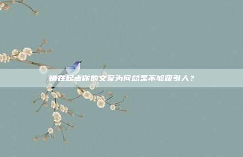 错在起点你的文案为何总是不够吸引人?