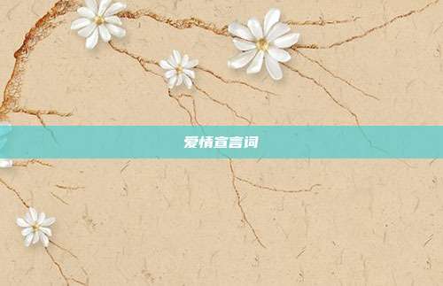 爱情宣言词