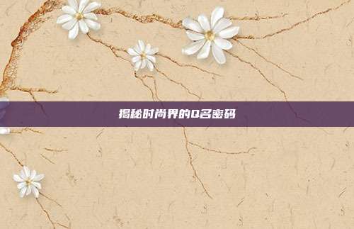 揭秘时尚界的Q名密码