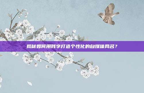 揭秘如何用贱字打造个性化的自媒体网名?